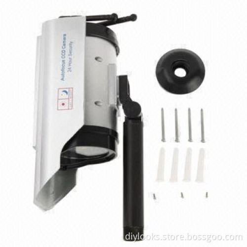 Solar Powered, Realistic Looking, Dummy Camera with Flashing Red LED Light